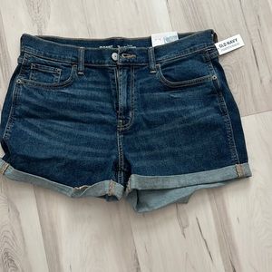 Old Navy dark blue denim shorts